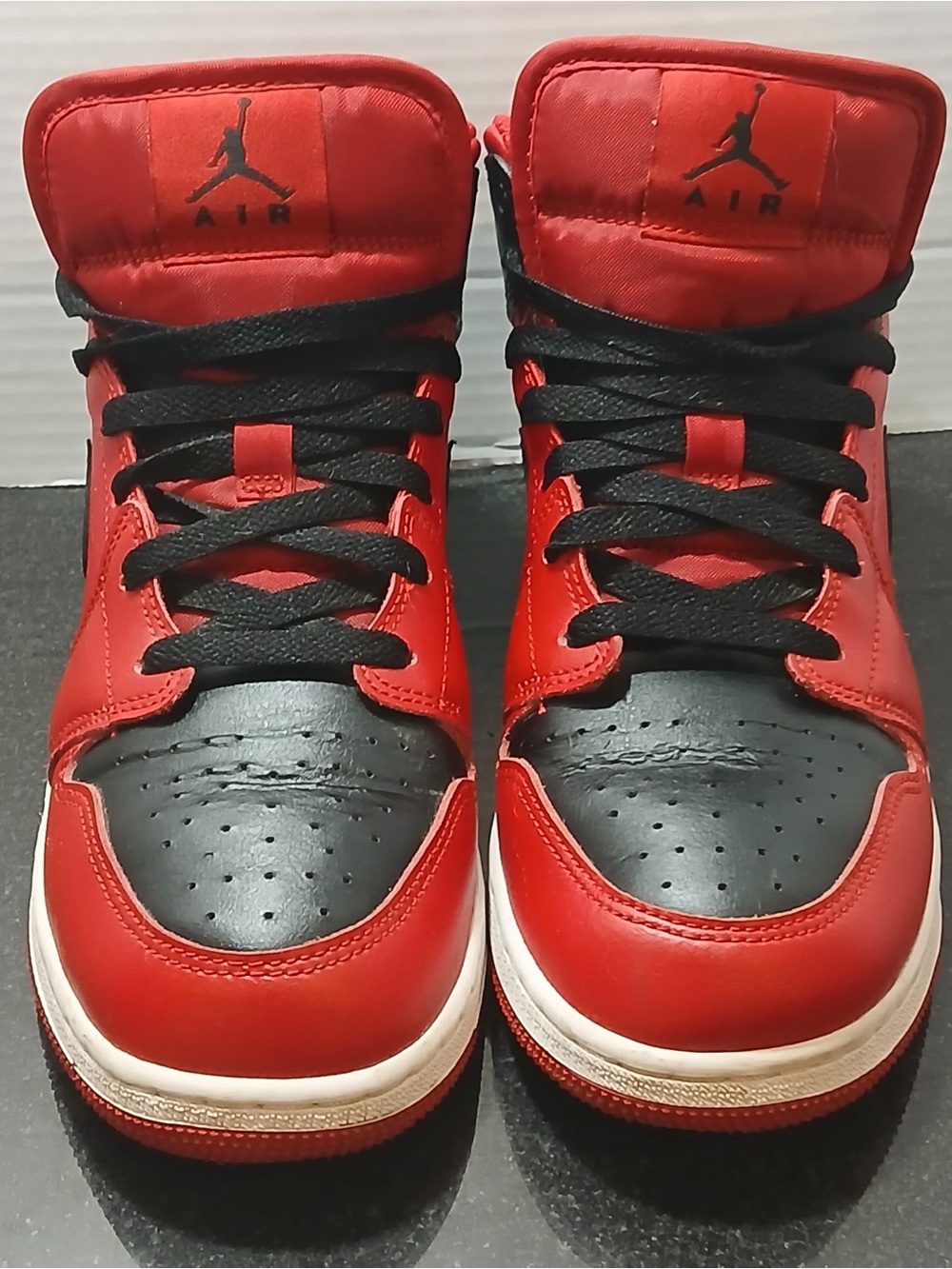Jordan Kids Red and Black High-Top Sneakers